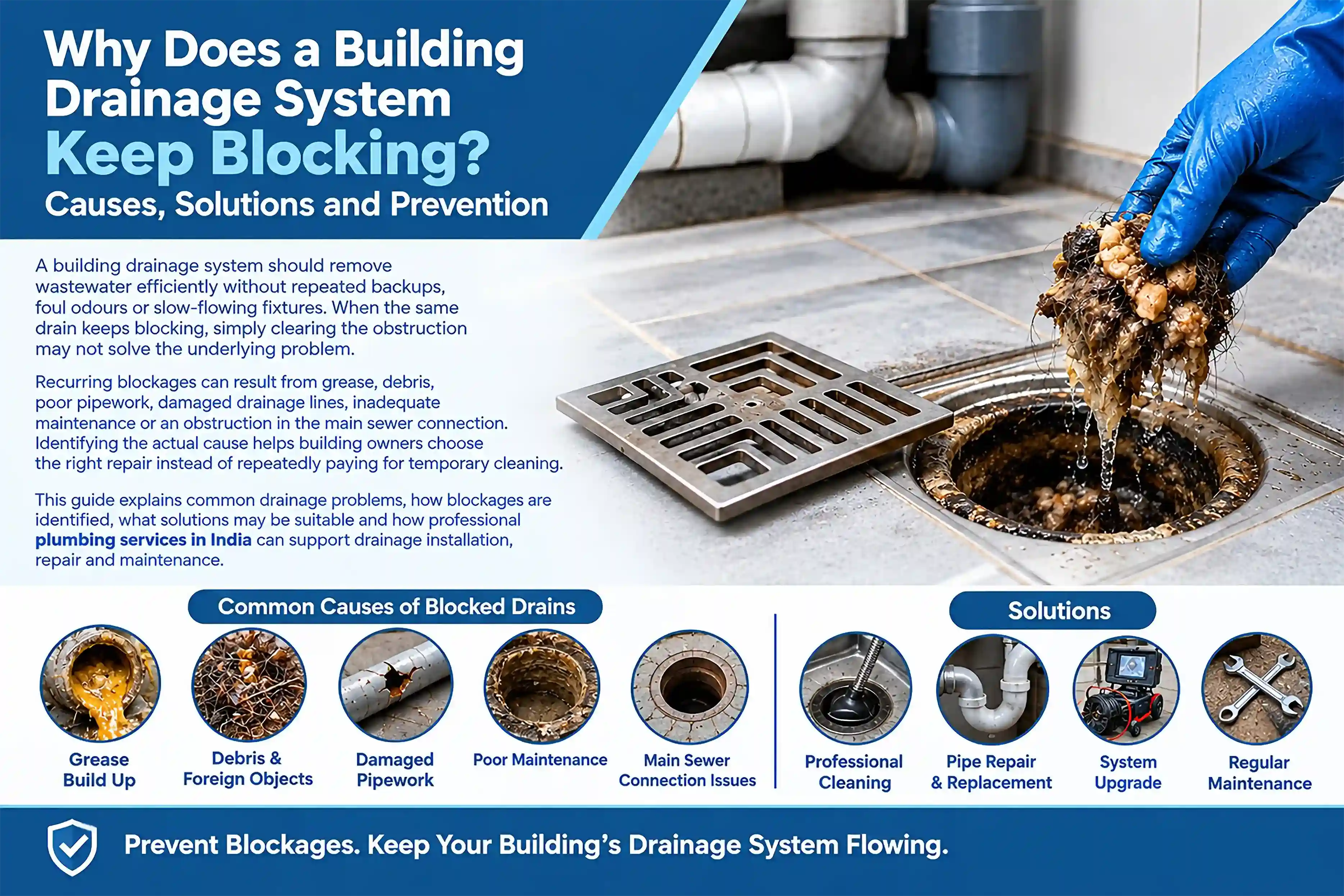 Why Does a Building Drainage System Keep Blocking